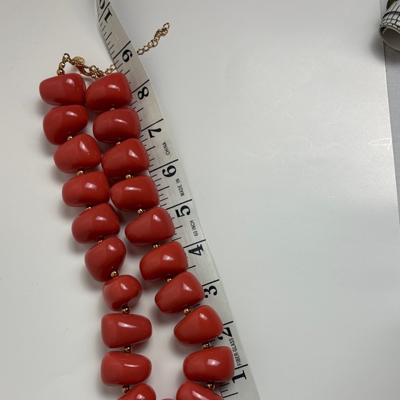 KJL Coral Chunky Beaded Necklace Statement - Picture 7 of 11